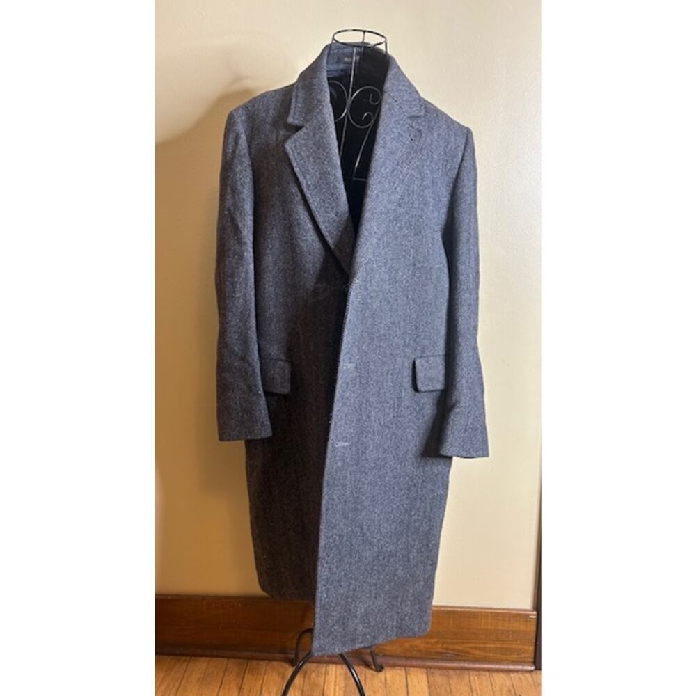 London Fog Wool Tweed Overcoat Men’s 44 Gray